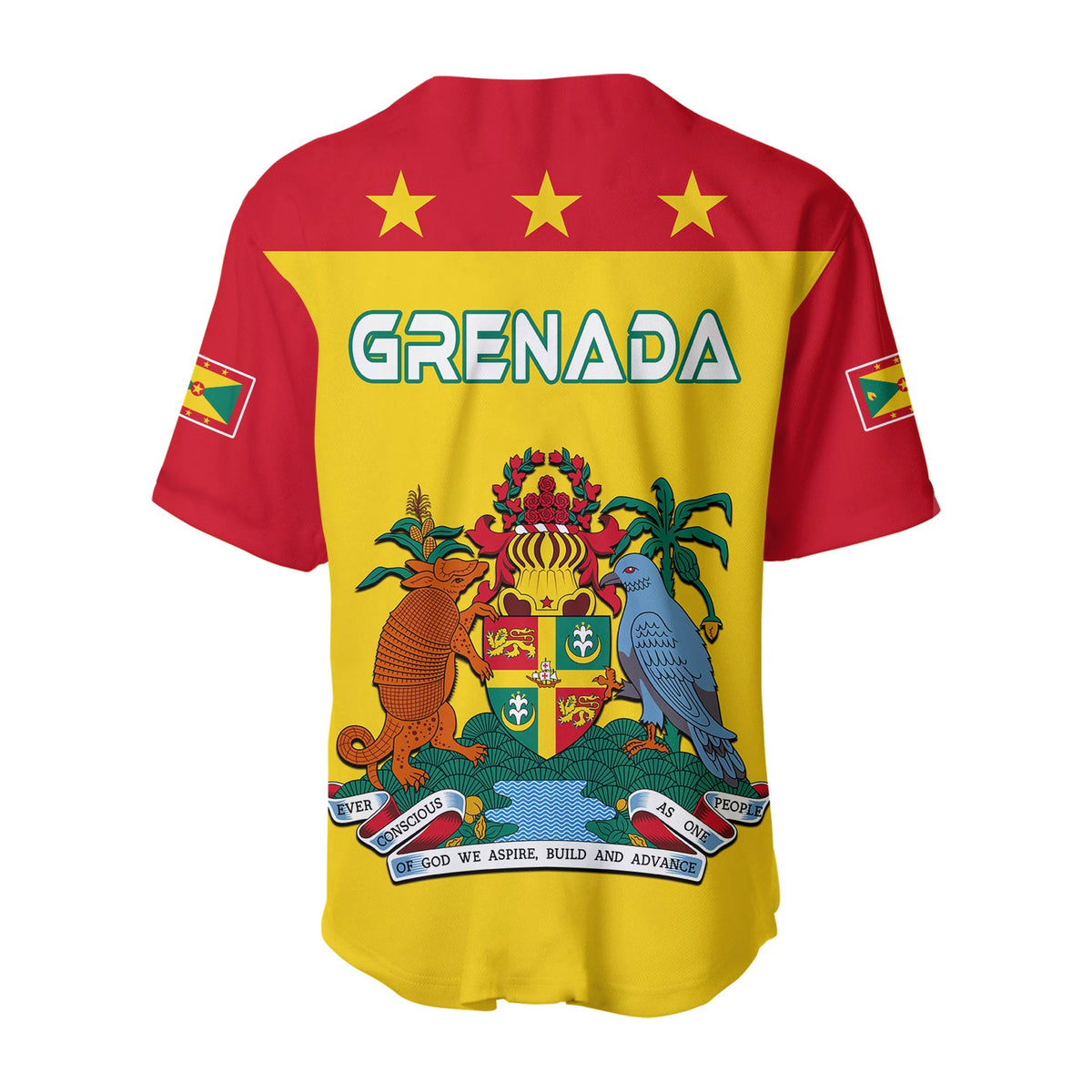 Grenada Baseball Jersey Power Grenada Mix Coat of Arms LT13 - Polynesian Pride