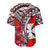 Wallis et Futuna Baseball Jersey Polynesian Pattern and Hibiscus Flowers Version Red LT13 - Polynesian Pride