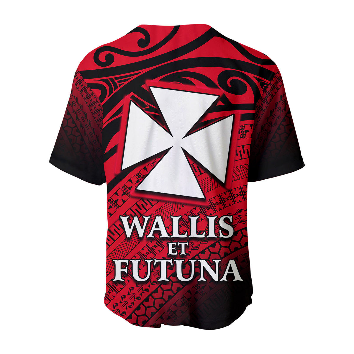 (Custom Personalised) Alo Chiefdom Wallis et Futuna Baseball Jersey Polynesian Pattern and Flag LT13 - Polynesian Pride