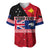 (Custom Personalised) Papua New Guinea and New Zealand Baseball Jersey Polynesian PNG and NZ LT13 Red - Polynesian Pride