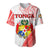 Tonga Baseball Jersey Tongan Pattern Blithesome LT13 Red - Polynesian Pride