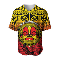 (Custom Personalised) Marquesas Islands Baseball Jersey Mata Tiki Polynesian Pattern LT13 - Polynesian Pride