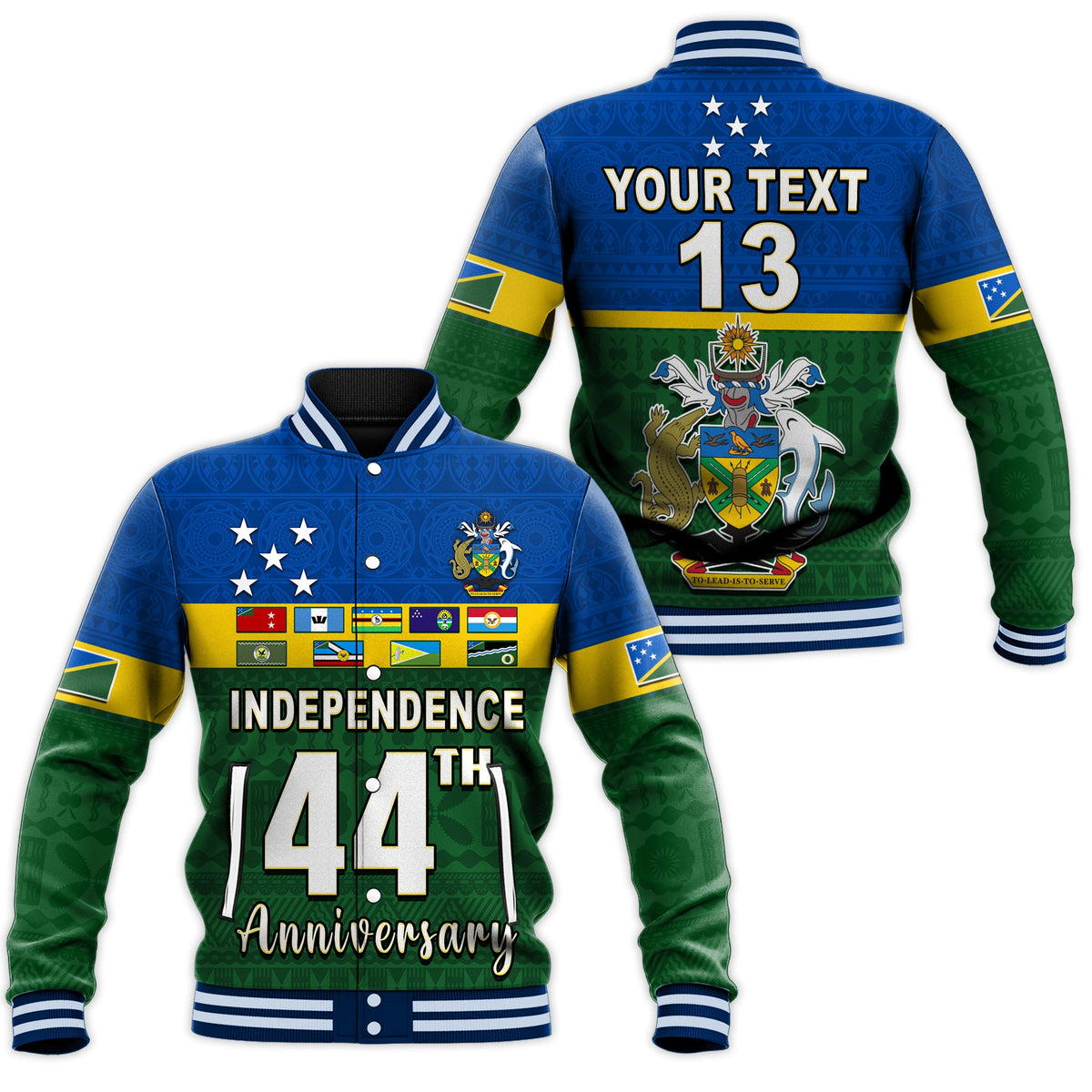 (Custom Text and Number) Solomon Islands National Day Baseball Jacket Independence Day Tapa Pattern LT13 Unisex Green - Polynesian Pride
