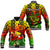 (Custom Personalised) Hawaii Flowers Baseball Jacket Color Tribal Pattern Hawaiian LT13 Unisex Reggae - Polynesian Pride