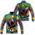 (Custom Personalised) Hawaii Rainbow Tie Dye Baseball Jacket Flowers Polynesian Hawaiian Tribal LT13 Unisex Art - Polynesian Pride