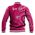 (Custom Personalised) Breast Cancer Awareness Baseball Jacket Hibiscus Polynesian No One Fights Alone LT13 - Polynesian Pride