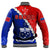 Happy Samoan Fathers Day Baseball Jacket Hibiscus Mix Polynesian Pattern LT14 - Polynesian Pride