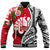 Tahiti Islands Baseball Jacket Polynesian Shark Mix Tropical Flowers LT14 - Polynesian Pride