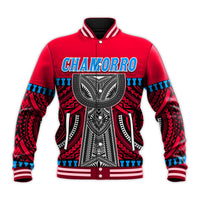 Guam Chamorro Baseball Jacket Latte Stone Red Polynesian Haligi LT13 - Polynesian Pride