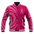 (Custom Personalised) Breast Cancer Awareness Baseball Jacket Hibiscus Polynesian No One Fights Alone LT13 - Polynesian Pride