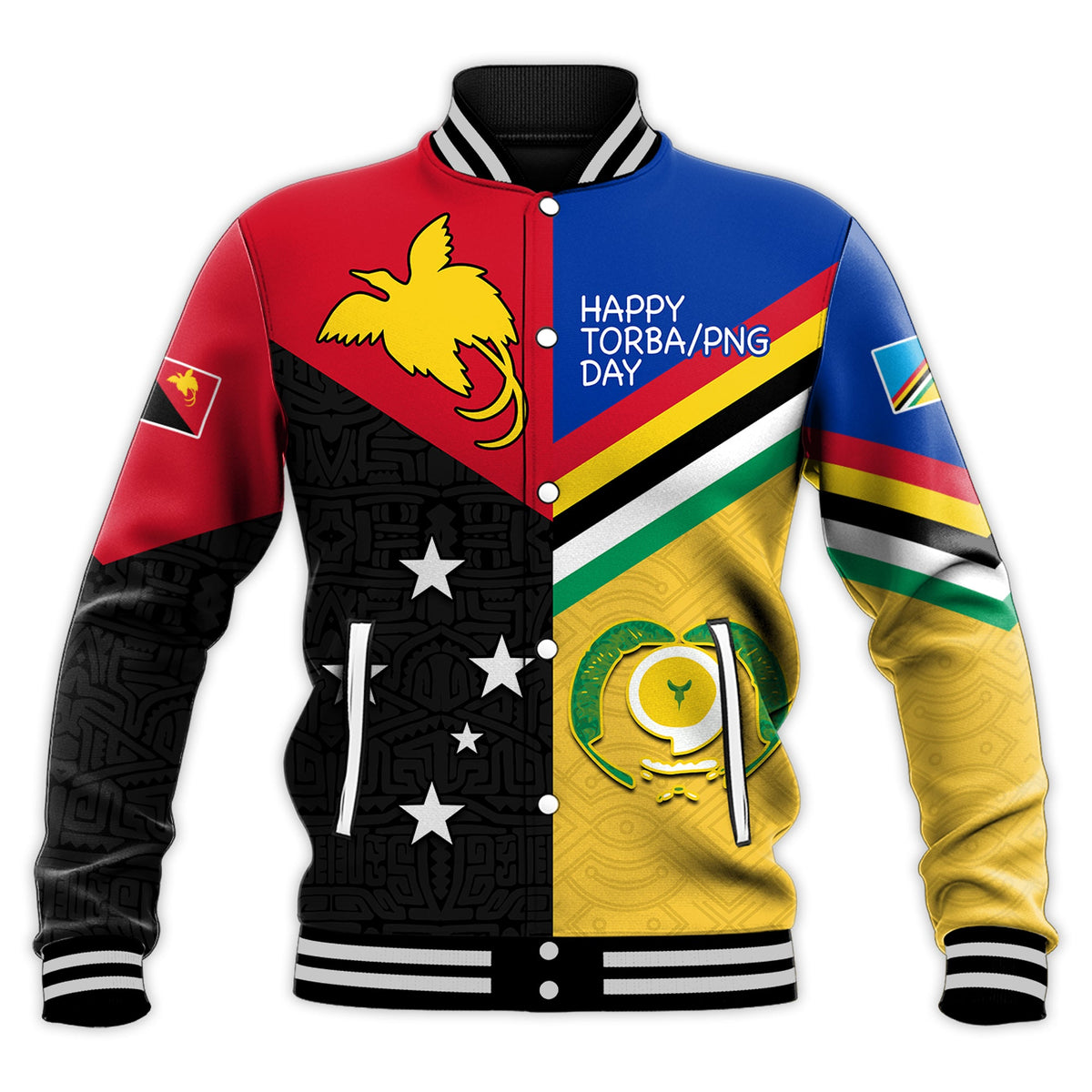 (Custom Text and Number) Torba PNG Day Baseball Jacket 2022 Simple Polynesia LT13 - Polynesian Pride