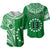 (Custom Text and Number) Cook Islands Tatau Baseball Jersey Symbolize Passion Stars Version Green LT13 Green - Polynesian Pride