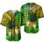 Hawaii Pineapple Baseball Jersey Plumeria Frangipani Mix Tribal Pattern Ver.02 LT13 Green - Polynesian Pride