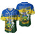 (Custom Personalised) Solomon Islands Baseball Jersey Happy 44th Independence Anniversary Polynesian Pattern Ver.02 LT14 Blue - Polynesian Pride