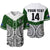 (Custom Text And Number) New Zealand Silver Fern Rugby Baseball Jersey Maori Pacific Ver.02 LT14 White - Polynesian Pride