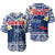 Samoa Baseball Jersey Samoan Plumeria Flowers Mix Polynesian Pattern 02 LT14 Blue - Polynesian Pride