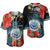 Federated States of Micronesia Baseball Jersey Hibiscus Flowers FSM Seal Polynesian Ver.02 LT14 Black - Polynesian Pride