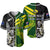 (Custom Personalised) Australia Kangaroos And All Black Rugby Baseball Jersey Aboriginal Mix NZ Maori Fern Ver.02 LT14 Black - Polynesian Pride