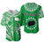 Rarotonga Cook Islands Baseball Jersey Turtle and Map Style Green LT13 Green - Polynesian Pride