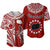 Rarotonga Cook Islands Baseball Jersey Turtle and Map Style Red LT13 Red - Polynesian Pride