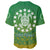 Cook Islands Baseball Jersey Circle Pattern Mix Sea Turtle Green Version LT14 - Polynesian Pride