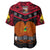 Papua New Guinea Rugby Baseball Jersey PNG Kumuls Bird Of Paradise Black LT14 - Polynesian Pride