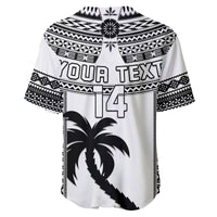 Custom Text And Number Fiji Rugby Baseball Jersey Pacific The Bati Black Fijian Tapa LT14 - Polynesian Pride