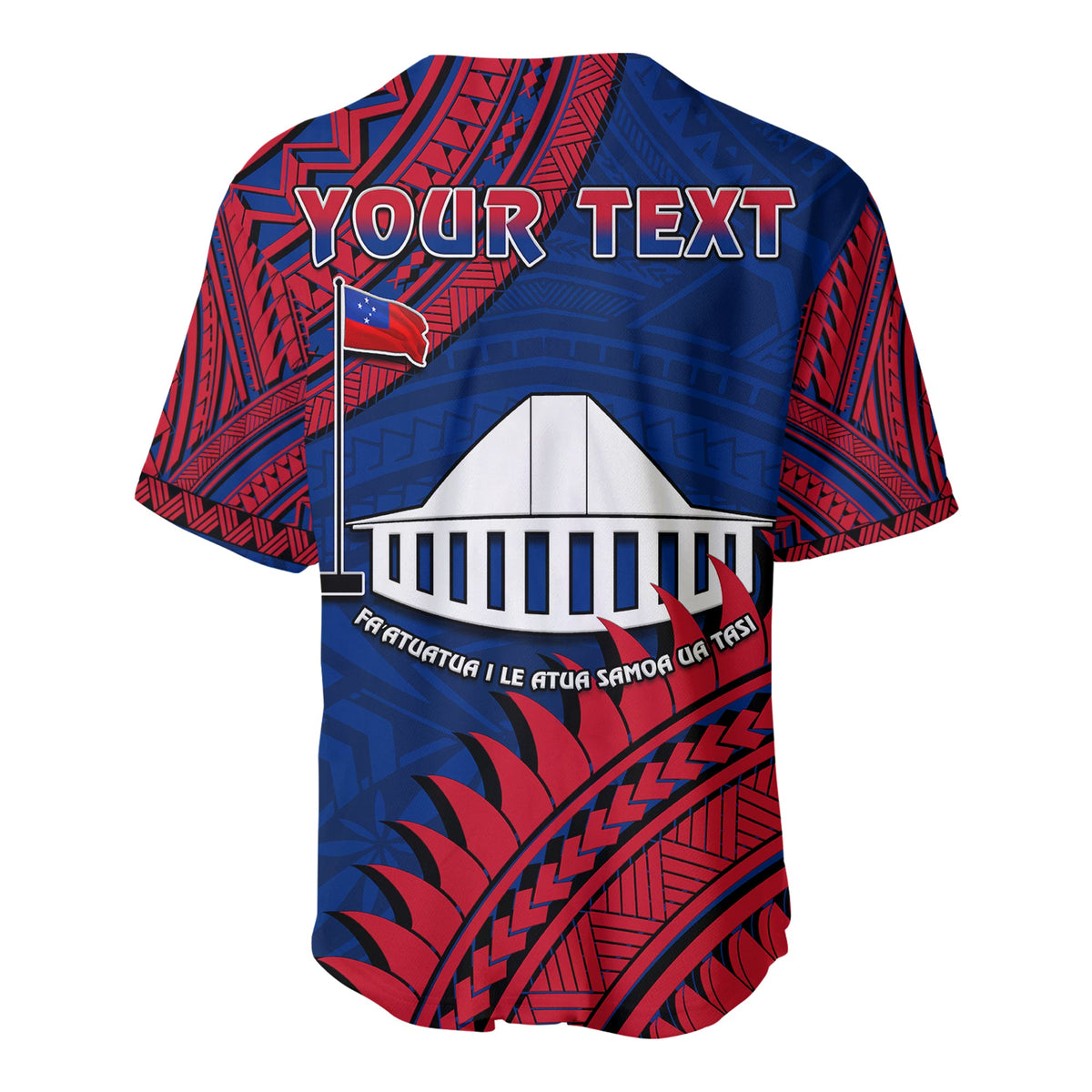 (Custom Personalised) F.A.S.T Samoa Baseball Jersey Samoan Coat Of Arms Polynesian Pattern LT14 - Polynesian Pride