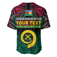 (Custom Personalised) Shefa Province Baseball Jersey Vanuatu Pig Tusk Polynesian Flag Style LT14 - Polynesian Pride