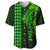 (Custom Personalised) Hawaii Baseball Jersey Kakau Kanaka Maoli Combine Polynesian Shark Ver.02 LT14 Green - Polynesian Pride