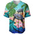 Polynesian Turtle Coconut Tree And Orchids Baseball Jersey LT14 - Polynesian Pride