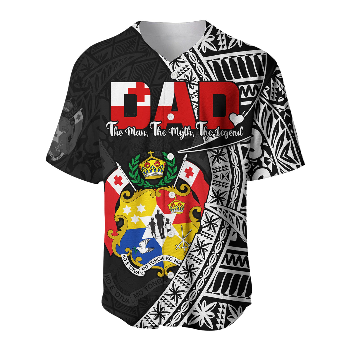 Tonga Baseball Jersey Happy Tongan Fathers Day LT13 - Polynesian Pride