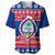 (Custom Personalised) Guam Christmas Baseball Jersey Guaman Seal Polynesian Felis Pusgua LT14 Blue - Polynesian Pride