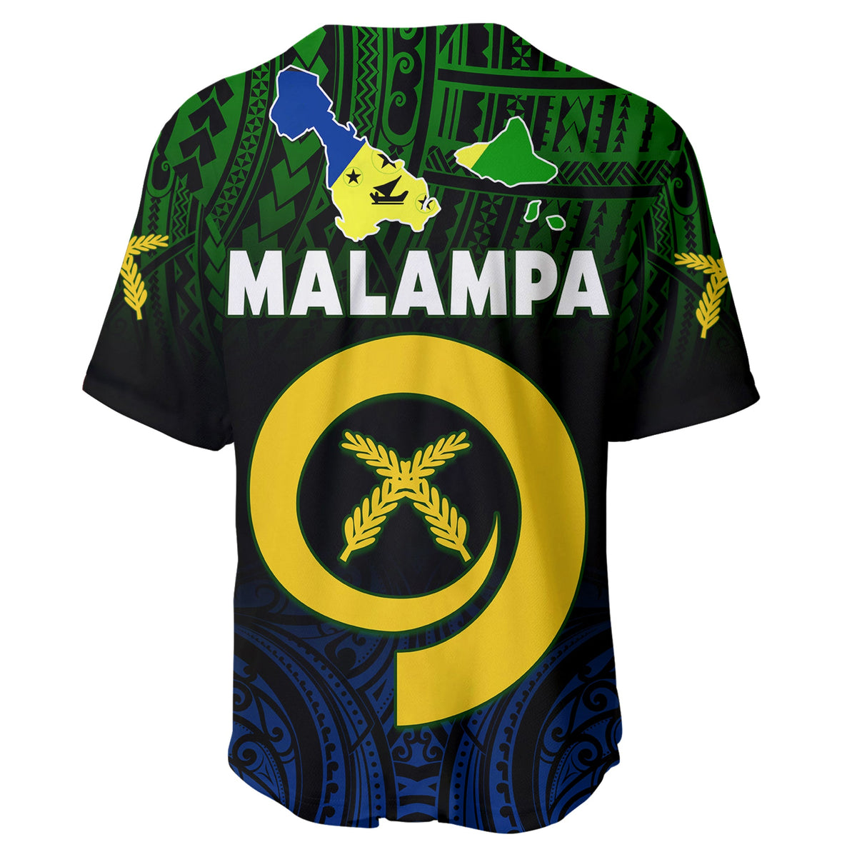 Malampa Province Baseball Jersey Native Canoe Mix Vanuatu Pig Tusk Black Version LT14 - Polynesian Pride