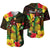 (Custom Personalised) Hawaii Baseball Jersey Pineapple Mix Kakau Reggae Kanaka Ver.01 LT14 Reggae - Polynesian Pride