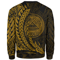 American Samoa Sweatshirt - Wings Style Gold Color - Polynesian Pride