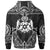 Tonga Custom Hoodie Coat of rms With Patterns White Color - Polynesian Pride