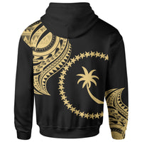 Chuuk State Hoodie Chuuk State Tatau Gold Patterns With Coat ofrms - Polynesian Pride