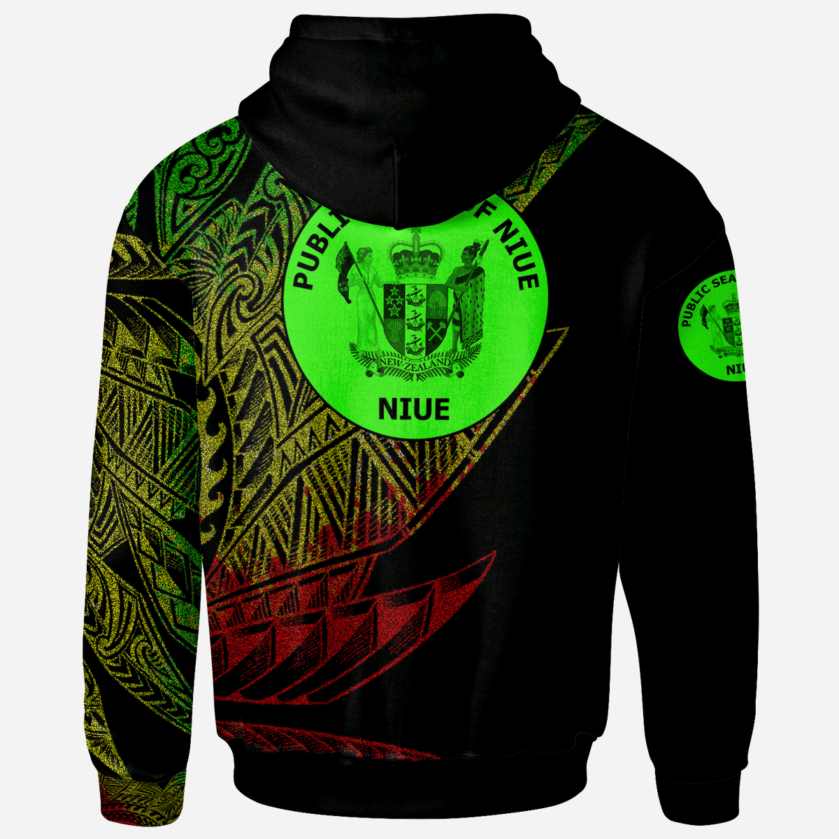 Niue Zip Hoodie Legends Are Born In Reggae Color - Polynesian Pride