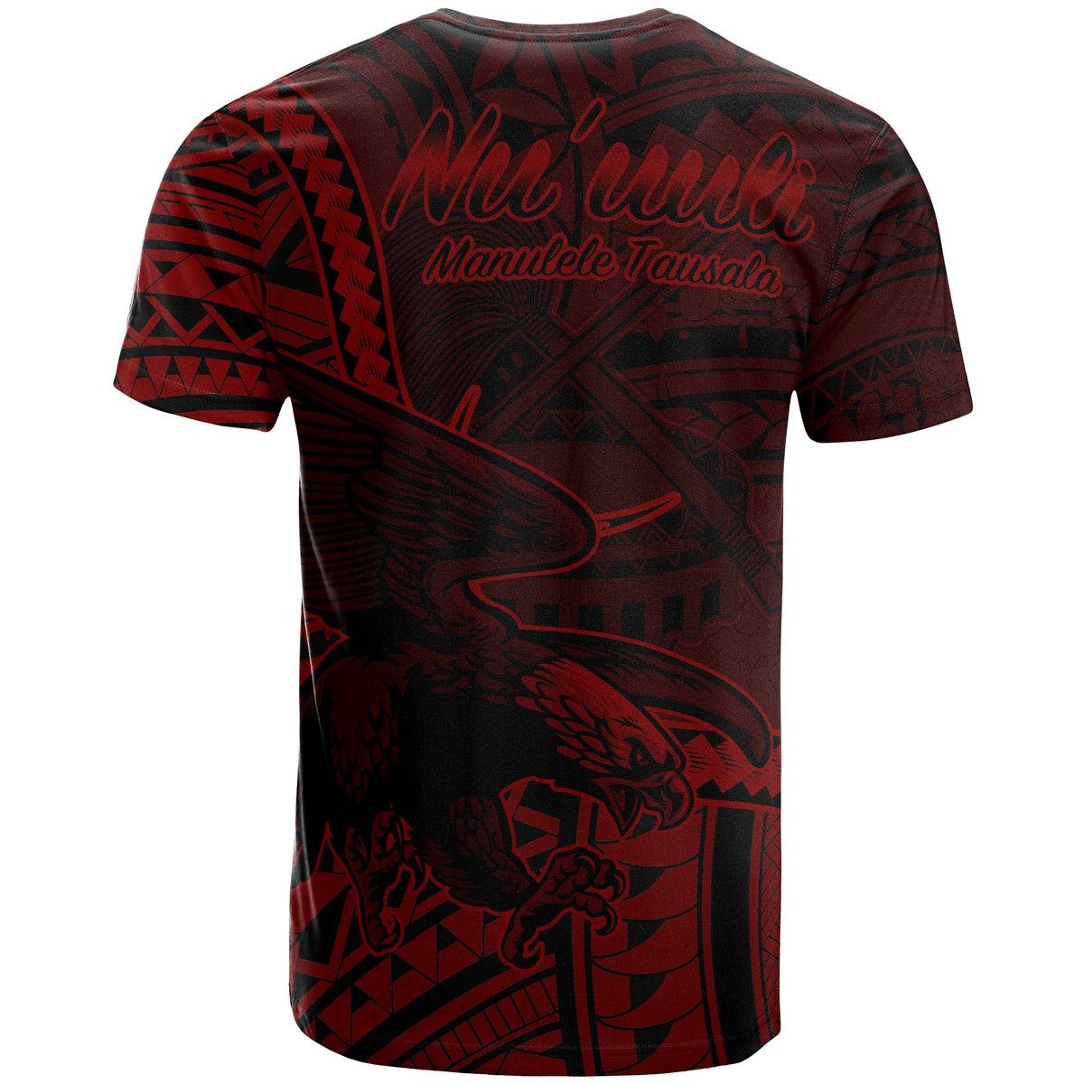 American Samoa T Shirt Nuuuli Polynesian Red Patterns - Polynesian Pride