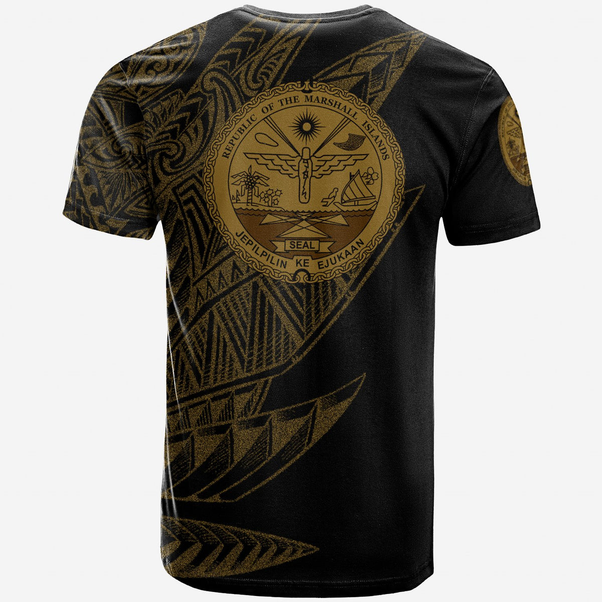 Marshall Islands T Shirt Legends Are Born In Gold Color - Polynesian Pride