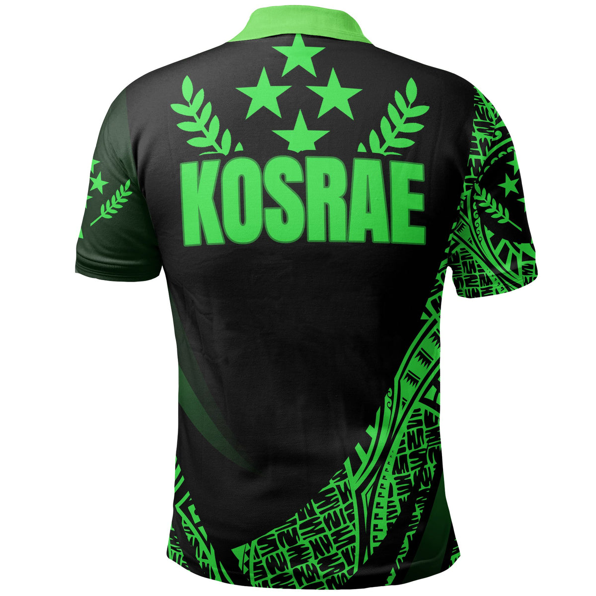Kosrae State Polo Shirt Green Polynesian Patterns Sport Style - Polynesian Pride