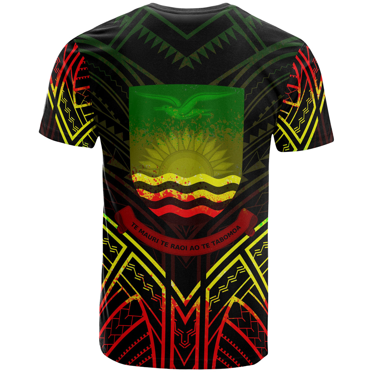 Kiribati T Shirt Kiribati Seal Tribal Reggae Color Patterns - Polynesian Pride