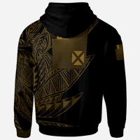 Wallis & Futuna Zip Hoodie Legends Are Born In Gold Color - Polynesian Pride
