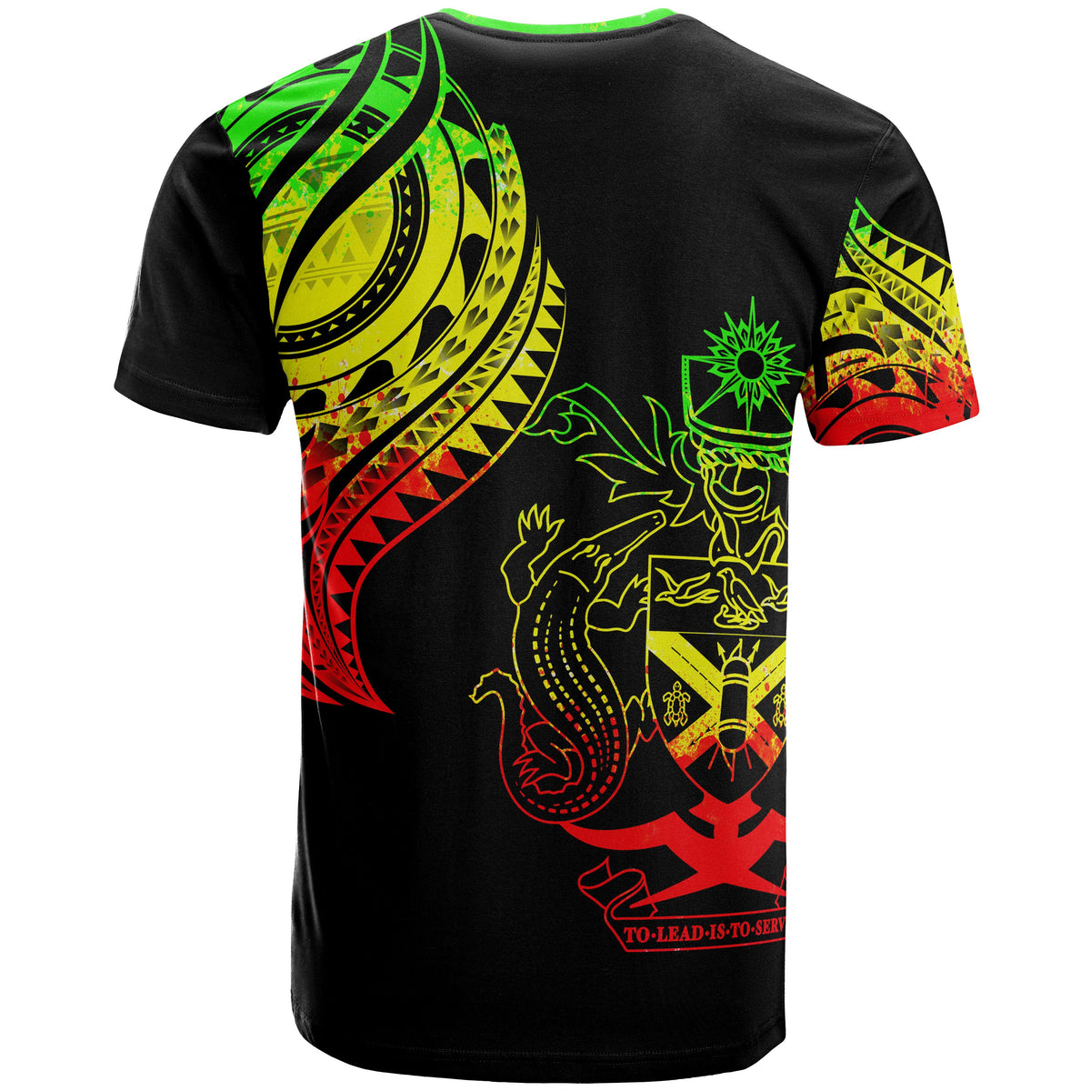 Solomon Islands T Shirt Solomon Islands Tatau Reggae Patterns With Coat of Arms - Polynesian Pride