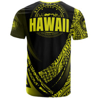 Hawaii T Shirt Yellow Polynesian Patterns Sport Style - Polynesian Pride
