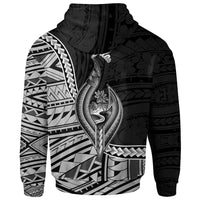 Guam Zip Hoodie Mangilao Seal of Guam Polynesian Patterns - Polynesian Pride