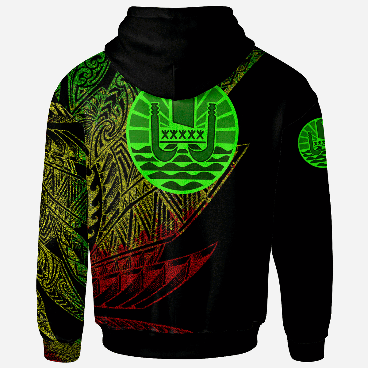 Tahiti Zip Hoodie Legends Are Born In Reggae Color - Polynesian Pride