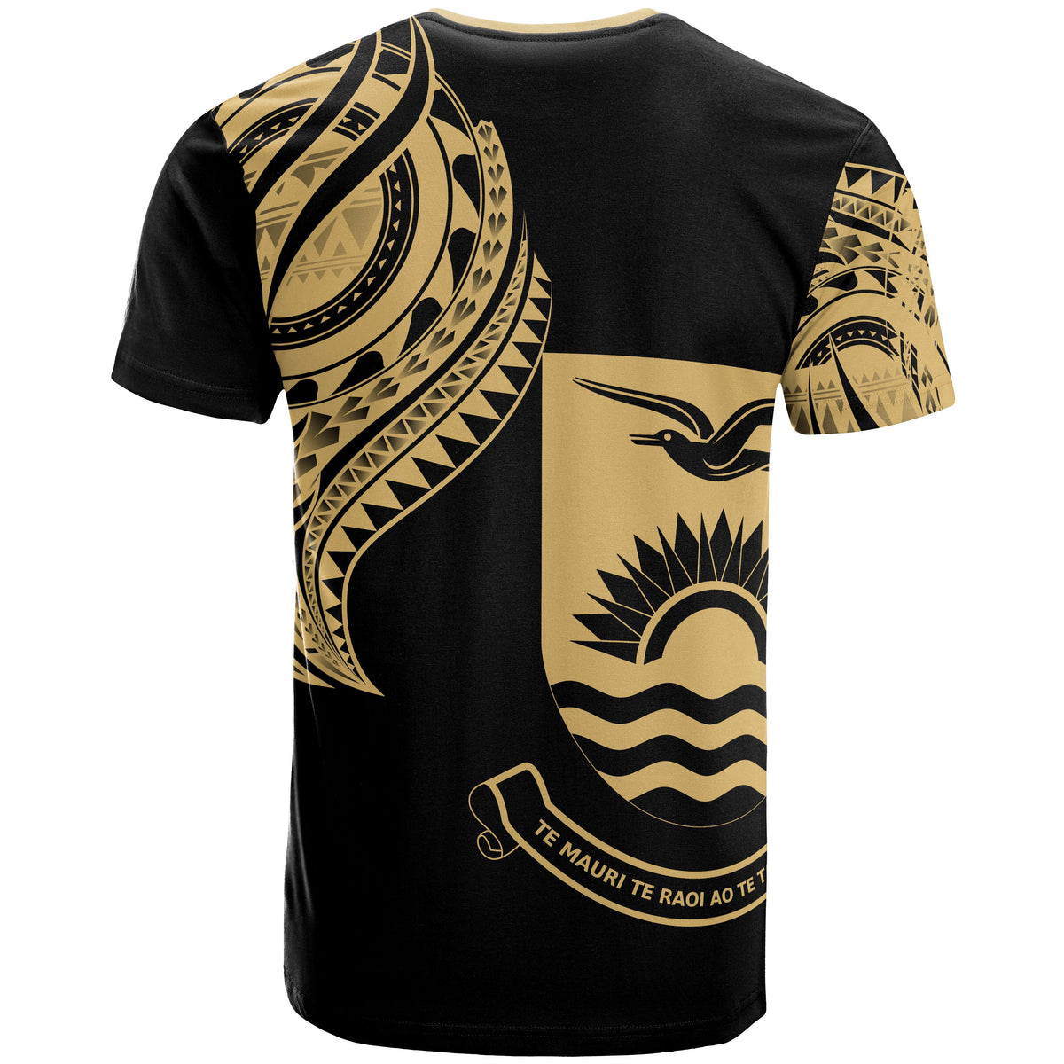 Kiribati T Shirt Kiribati Tatau Gold Patterns - Polynesian Pride