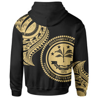 Federated States of Micronesia Hoodie Federated States of Micronesia Tatau Gold Patterns - Polynesian Pride